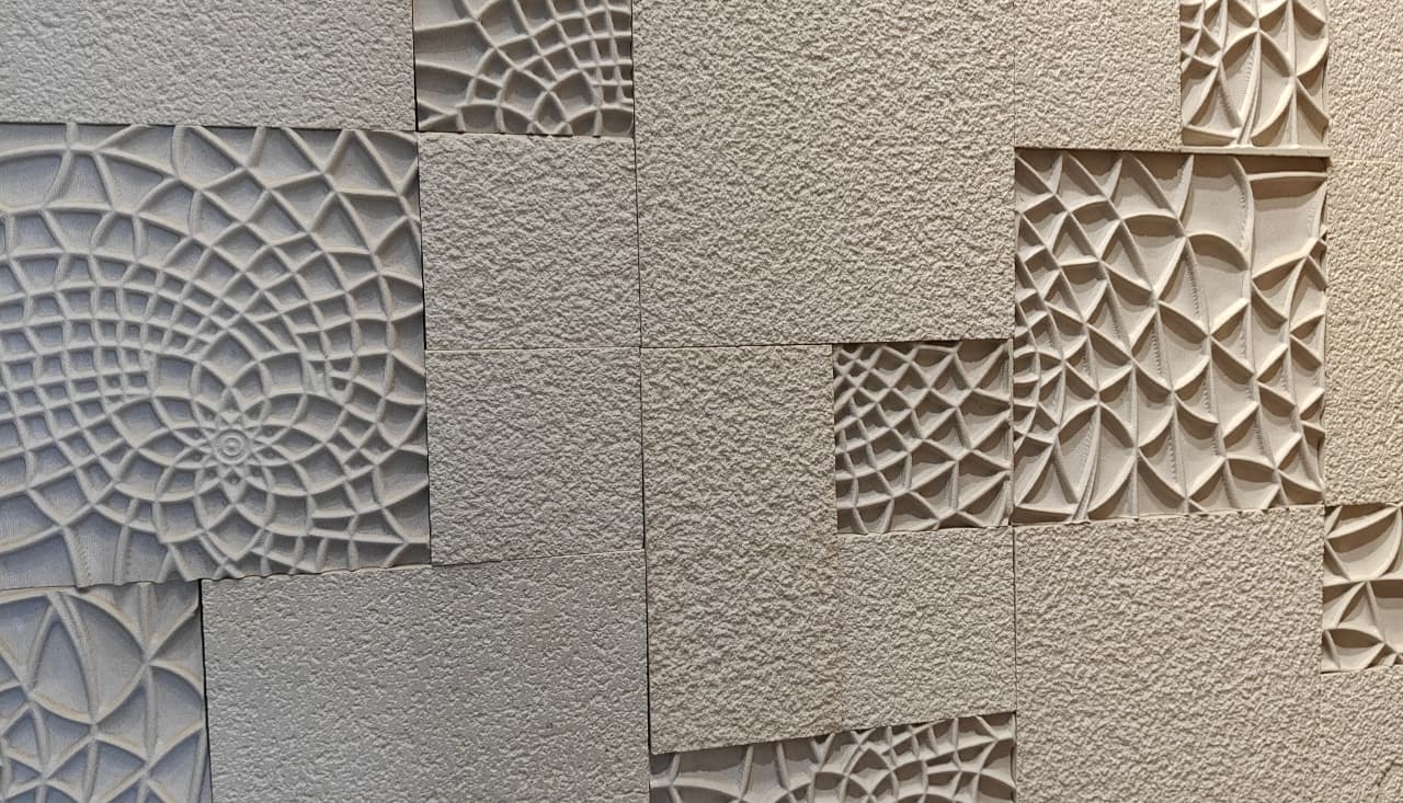 Hexagonal Cladding Pattern Pashan Crafts - Timeless Elegance in Natural Stone Decor